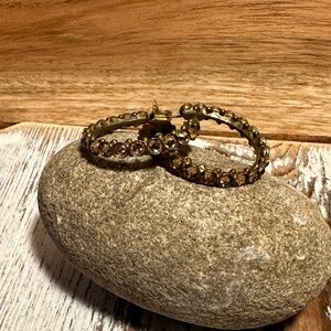 Sorrelli Hoop earrings - Antique Gold & Brown